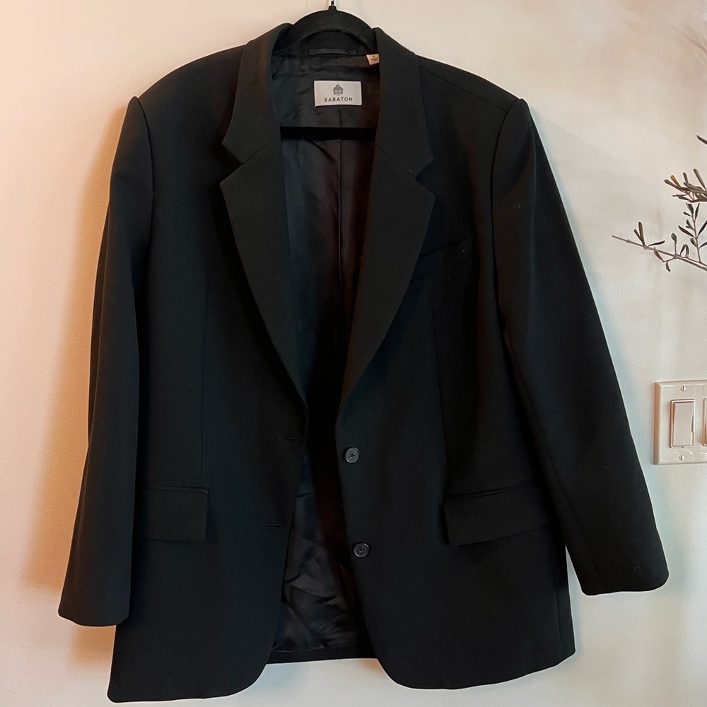 BABATON Oversized Black Structured Blazer - Size M